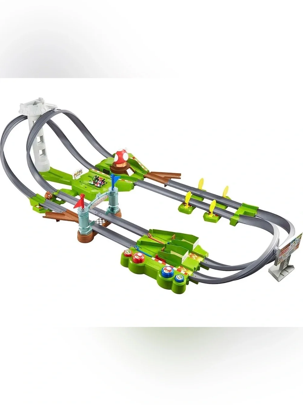Hot Wheels Mario Kart Circuit Track Set Racing Playset Racecar
